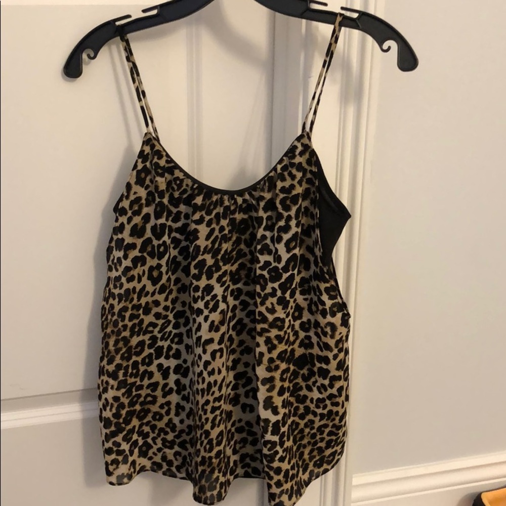 Aqua Leopard cami top, Size XS